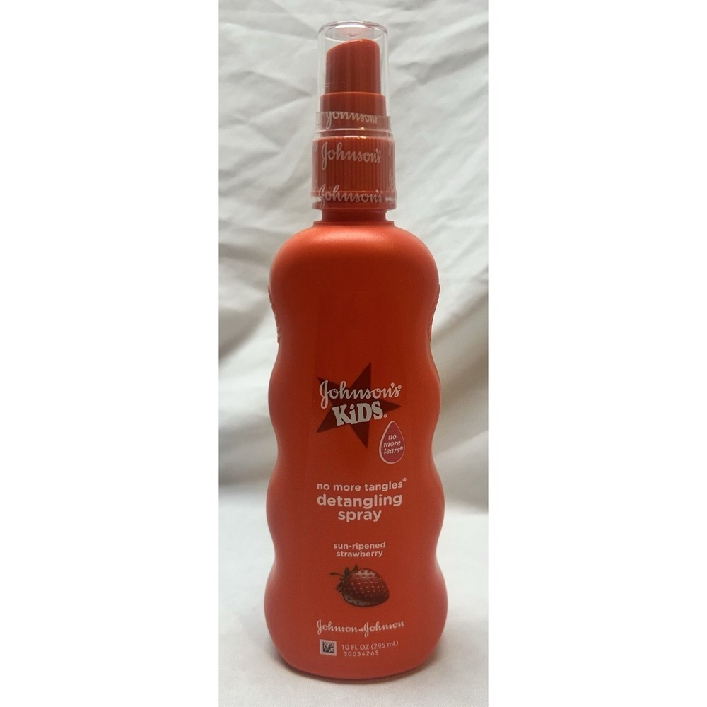 Johnson's Kids NO MORE TANGLES Detangling Spray Sun Ripened Strawberry 10 Fl Oz